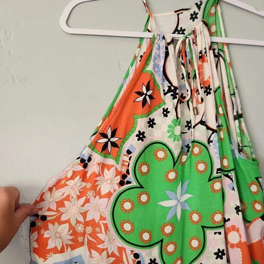 Floral Halter Neck Top - Multicolor - Picture 4 of 9